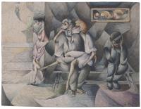 VICENTE RINCÓN GARRIDO (1892-1958). "ESCENA DE UN LUPANAR"