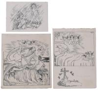 LOLA ANGLADA (1892-1984). Conjunto de 3 ilustraciones para