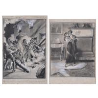JOSÉ SEGRELLES ALBERT (1885-1969). Pareja de ilustraciones