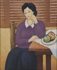 LLUÍS PUIG BARELLA (1894-1984). "JOVEN SENTADA".