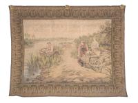 TAPIZ CON ESCENA CAMPESINA, PRIMERA MITAD SIGLO XX.