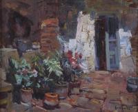 JOSEP SERRASANTA (1916-1998). "ENTRADA DE CASA".