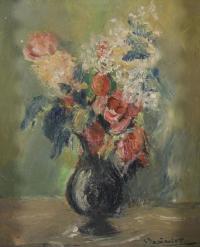 DOMINGO CARLES ROSICH (1888-1962). "JARRÓN DE FLORES", 1931.