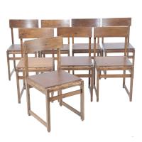 JORDI VILANOVA I BOSCH (1925-1998) OCHO SILLAS DE COMEDOR,