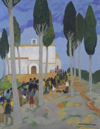 NURIA LLIMONA (1917-2011). "CAMINO A LA IGLESIA".