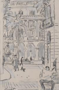 JOSEP AMAT PAGES (1901-1991). "PLAZA REAL".