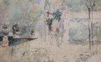 ANTONIO CABA CASAMITJANA (1838-1907). "ESTUDIO PARA JARDÍN