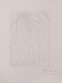 PABLO PICASSO (1881-1973). SUITE VOLLARD, "DEUX HOMMES SCUL