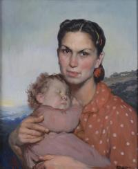 FERNANDO ÁLVAREZ DE SOTOMAYOR (1875-1960). "MATERNIDAD".