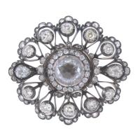 BROCHE CON DIAMANTES CIRCA 1830-1840. ÉPOCA REGENCIA MARIA