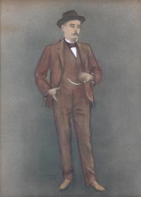 RAMÓN CASAS Y CARBO (1866-1932). "RETRATO DE JOAN PONS MOLI