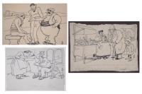 GAIETÀ CORNET PALAU (1878-1945). 3 ilustrciones para viñeta