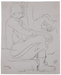 RAMÓN MARTÍN DURBÁN (1904-1968). "FIGURA FEMENINA SENTADA",