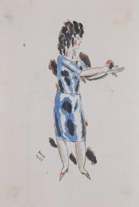 ANTONI ROCA MARISTANY (1895-1977). “MUJER Y MANZANA”, 1922
