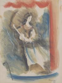 EMILI GRAU-SALA (1911-1975). "JOVEN TOCANDO LA GUITARRA", 1