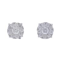 PENDIENTES DORMILONAS CON DIAMANTES