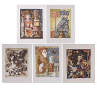 JORDI PLA I DOMÈNECH (1917-1997). Conjunto de 5 litografías.