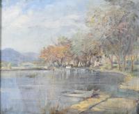 ESCUELA ESPAÑOLA, SIGLO XX. "LAGO".