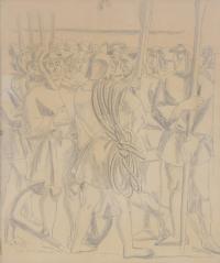 DANIEL VÁZQUEZ DÍAZ (1882-1969). "MARINEROS", 1929.