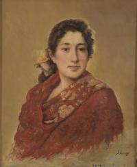 JOSE MARIA ALARCÓN Y CÁCERES (1848-1904). "RETRATO JOVEN C