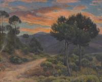 ENRIC GALWEY (1864-1931). "ATARDECER".