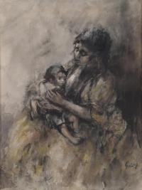 GUMERSINDO SÁINZ DE MORALES (1900-1976). "MATERNIDAD".