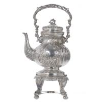 SAMOVAR CON CALENTADOR ESTILO ISABELINO, SEGUNDA MITAD SIGL