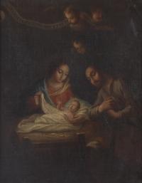 ESCUELA ESPAÑOLA, SIGLO XVIII. "NACIMIENTO DE CRISTO".