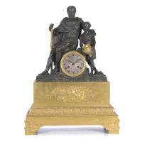 Reloj de sobremesa Imperio con alegoría a la leyenda de Bel