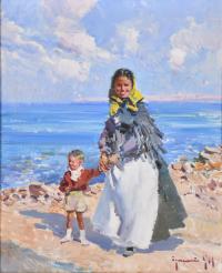 IGNACIO GIL (1913-2003). "Madre e hijo".