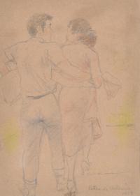 PEDRO DE VALENCIA (1902-1971). "Pareja", 1959.