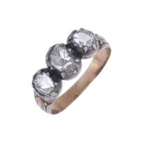 Anillo con diamantes. s.XIX