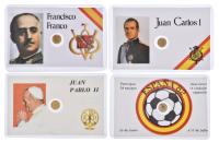 Cuatro monedas de 100 ptas conmemorativas.