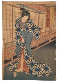 UTAGAWA KUNISADA II (1823 - 1880). “Geisha”, período Edo,