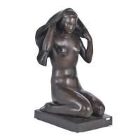 FREDERIC MARÈS (1893 - 1991). "Desnudo femenino con velo".