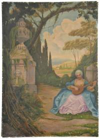 DIONÍS RENART GARCÍA (1878-1946). "Joven con mandolina".