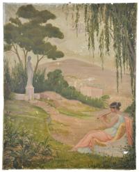 DIONÍS RENART GARCÍA (1878-1946). "Joven tocando la flauta