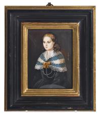 Miniatura francesa "Joven", siglo XX.