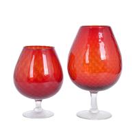 Pareja de grandes copas en cristal de Murano, siglo XX.