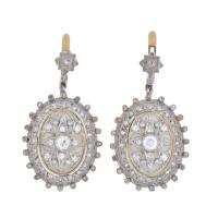 SUNYER. Pendientes con diamantes. Circa 1930