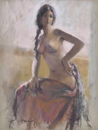 JOAN MARTÍ ARAGONES (1936-2009). "Desnudo femenino".
