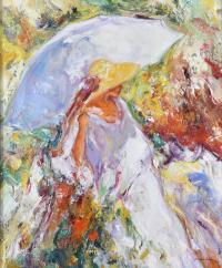 JOSÉ ANTONIO PINEDA BUENO (1950). "Mujer con parasol".