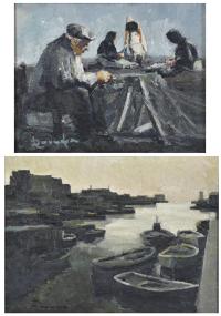 RAMON POVEDA IBARS (1936). "Zurciendo redes", 1977 y "Mari