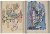 JOSEP GAUSACHS (1889-1959). Pareja de obras.