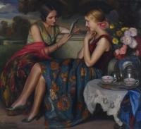 VICTOR MOYA CALVO (1889-1972). "La carta", 1928.