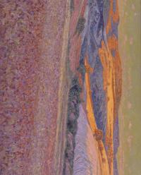 MIGUEL BARBERO (1953). "Campos al caer la tarde. Palmaces,