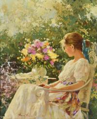 JOSÉ MIGUEL ROMÁN FRANCÉS (1957). "Joven sentada en el jar