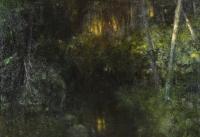 LLUÍS GRANER (1863-1929) "Bosque nocturno".