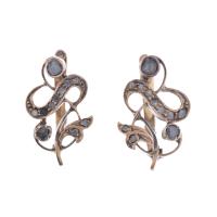 Pendientes art nouveau con diamantes