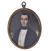 LLUÍS VERMELL I BUSQUETS (1814 - 1881). Miniatura con retr